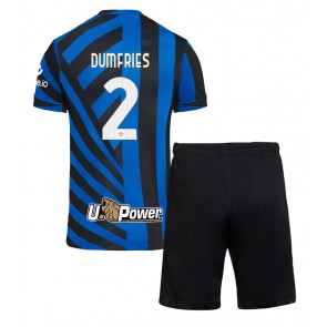 Inter Milan Denzel Dumfries #2 Domaci Dres za Dječji 2024-25 Kratak Rukavima (+ kratke hlače)